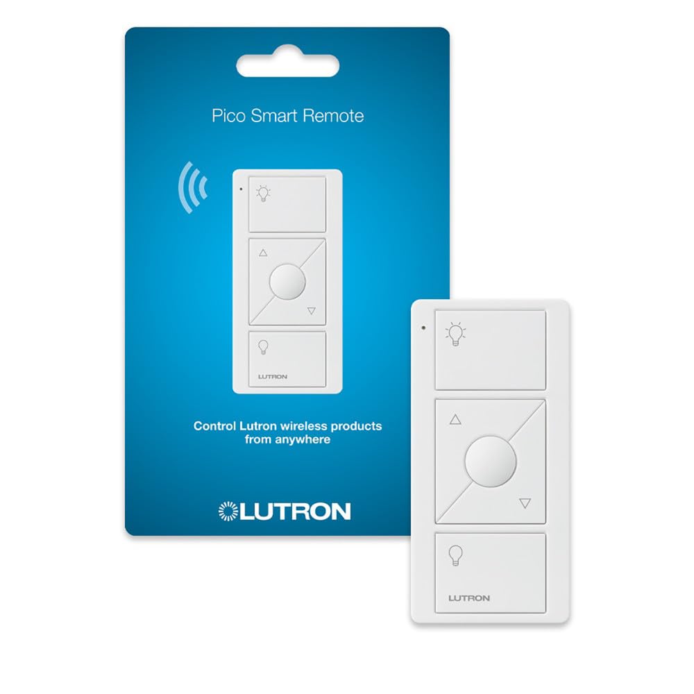 Lutron Pico smart remote control with 3 buttons for wireless lighting control and dimming